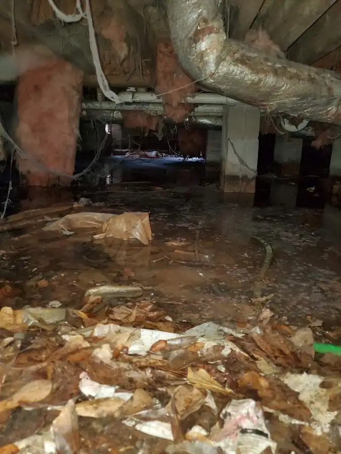 Crawl space flood assessment for Commercial Water Damage Restoration in Lodi